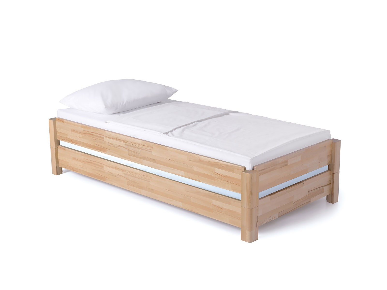 Dico Stapelbett Feldberg STB.01, Kernbuche geölt, 2er Set, Lieferumfang Einzelbett
