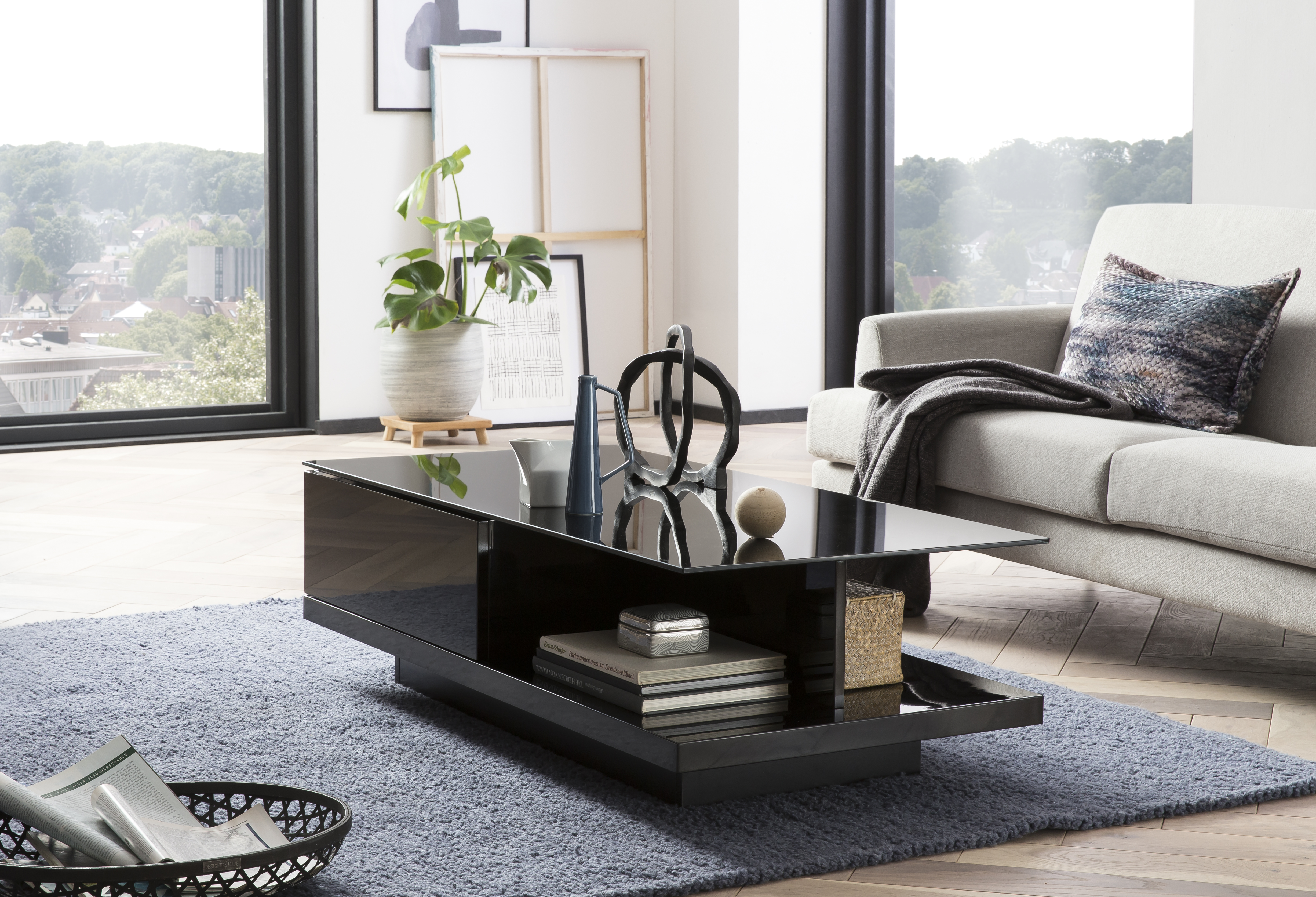 B x T x H: ca. 120 x 60 x 36 cm, Schwarz