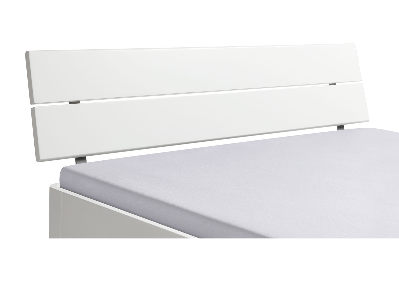 Fine-Line Kopfteil Duetto, Weiss deckend, lackiert