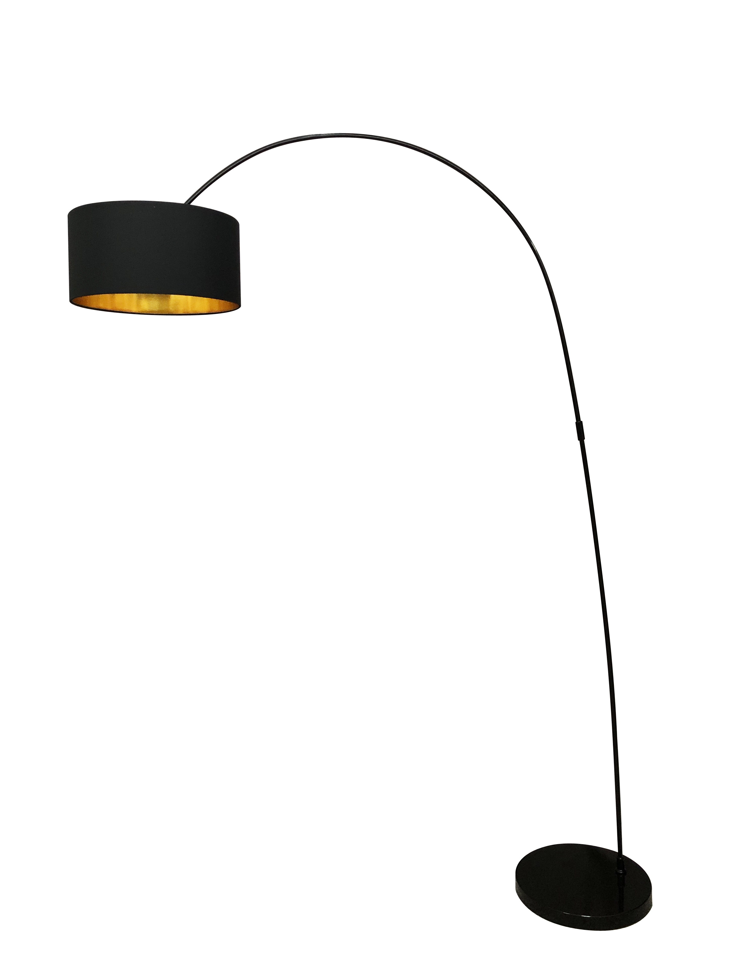Bogenlampe mit Stoffschirm