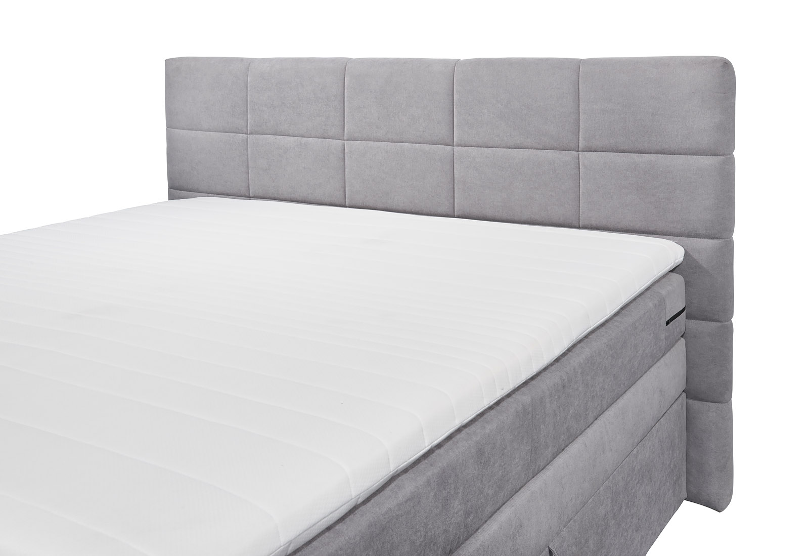 Boxspringbett Tacoma 4, Gr. 160/180 x 200 cm, Farbe Light Grey